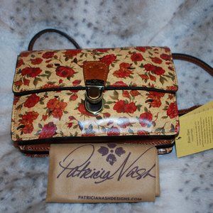 NWT Patricia Nash Laurentina Tan Rosso Fiore Purse